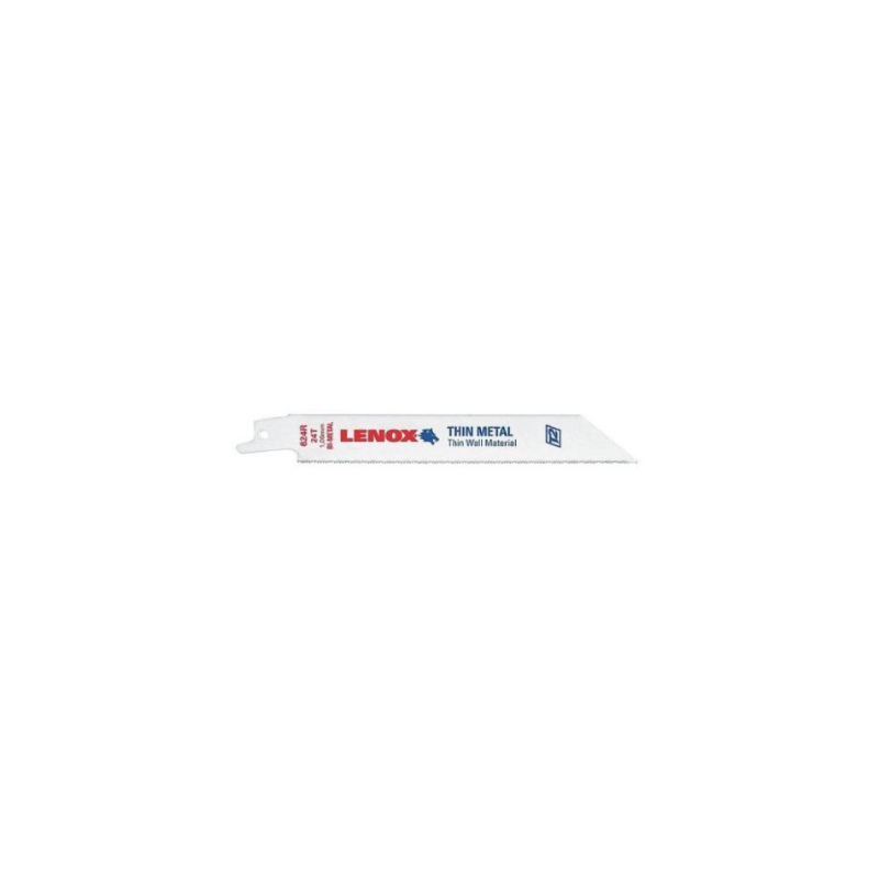 Lâminas de Serra Reciprocrating de corte de Metal 624R 152X19 X0.9 mm 24TPI - Pack de 25 LENOX