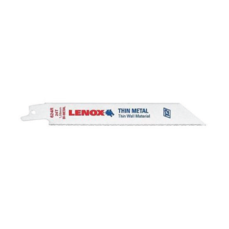 Lâminas de Serra Reciprocrating de corte de Metal 624R 152X19 X0.9 mm 24TPI - Pack de 25 LENOX