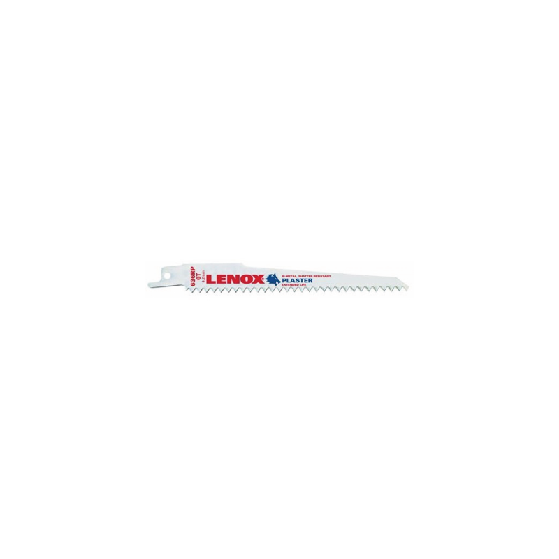 LENOX Wood Bi-Metal Reciprocating Saw Blade 636RP 152X19X1.3 6TPI - Pack of 5 LENOX Wood Bi-Metal Reciprocating Saw Blade 636RP 152X19X1.3 6TPI - Pack of 5