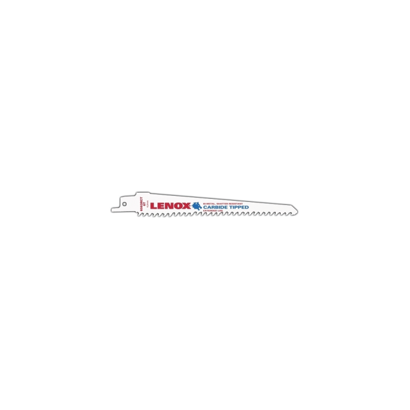 LENOX Carbide Tipped Reciprocating Saw Blades 152X19X1.3 mm 6TPI Contour Back - Pack of 1 LENOX Carbide Tipped Reciprocating Saw Blades 152X19X1.3 mm 6TPI Contour Back - Pack of 1