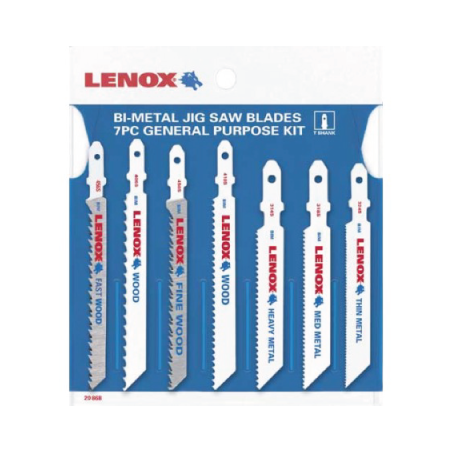 LENOX Bi-Metal T-Shank Jig Saw Blade Kit - 7 Pieces