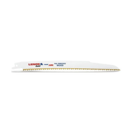 Lâminas de Serra de Gold Reciprocating 229X19X1.3 6TPI Corte para Madeira - Pack de 5 LENOX