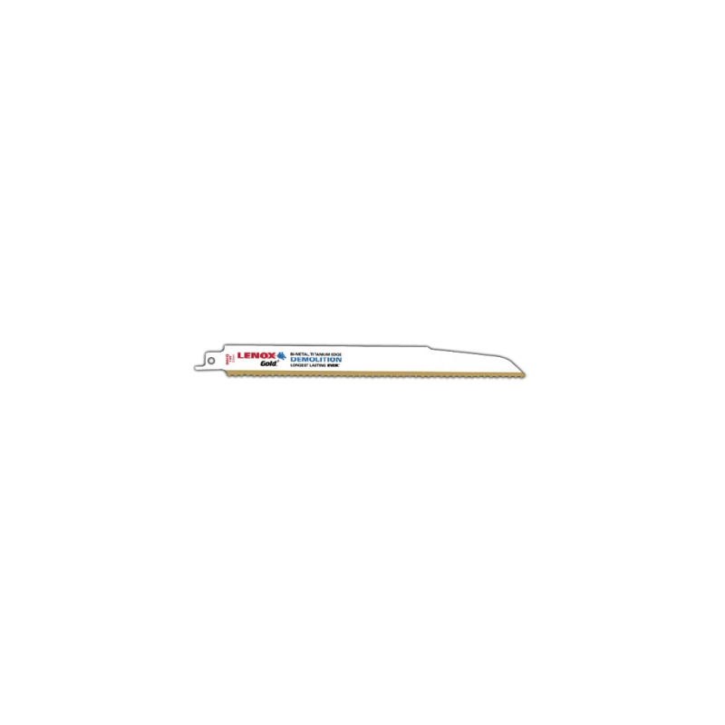 LENOX Gold Demolition Reciprocating Saw Blades 229X22X1.6 6TPI - Pack of 5 LENOX Gold Demolition Reciprocating Saw Blades 229X22X1.6 6TPI - Pack of 5