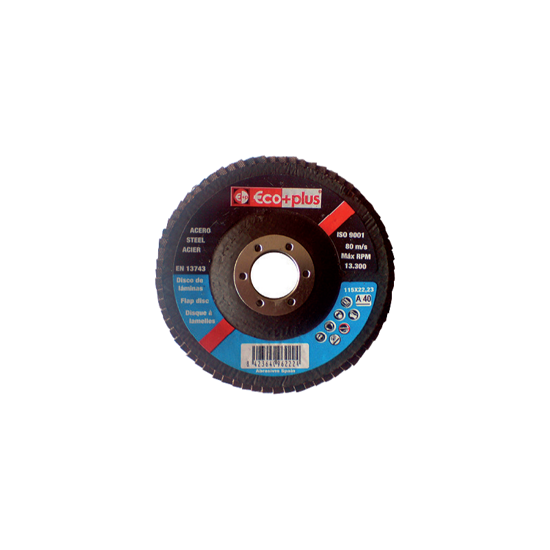 ECO-PLUS Flap Disc Corundum EA 40 115 x 22 mm ECO-PLUS Flap Disc Corundum EA 40 115 x 22 mm