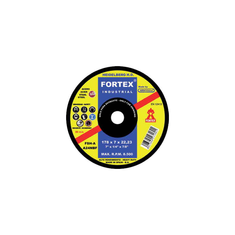Disco de Desbaste Aço 115 x 7 x 22 mm FORTEX Disco de Desbaste Aço 115 x 7 x 22 mm FORTEX