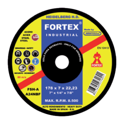 Disco de Desbaste Aço 125 x 7 x 22 mm FORTEX