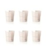 Conj. de 6 Suportes para Copos Branco Leite - Tiffany