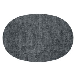 Fabric Oval Reversible Placemat Grey - Placemat