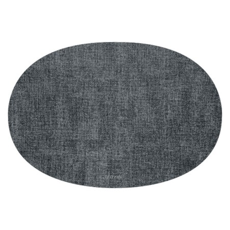 Fabric Oval Reversible Placemat Grey - Placemat
