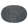 Fabric Oval Reversible Placemat Grey - Placemat