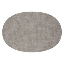Fabric Oval Reversible Placemat Sky Grey - Placemat