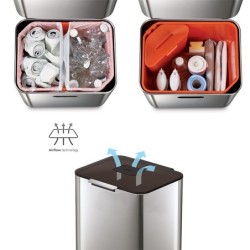 Cubo de Basura 60L Inox - Totem Max