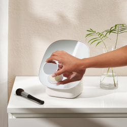 Pedestal Mirror with Cosmetic Organiser - Viva