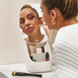 Pedestal Mirror with Cosmetic Organiser - Viva