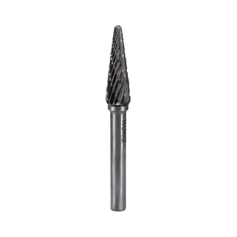 RUKO Hicoat® Hard Metal Rotating Files With HC-NFE Coating Form L - Cone Round Point (KEL) Metal Duro MD (Ø 3 mm)