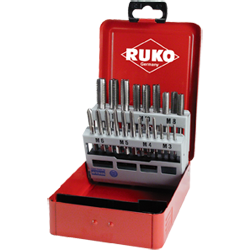 RUKO Set Of 21 Hand Open Threads HSS - Industrial Box