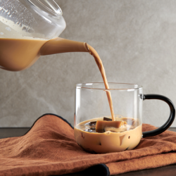 Bule em Vidro com Pega Preto 1,1L - Coppa Glass