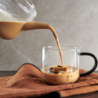Bule em Vidro com Pega Preto 1,1L - Coppa Glass