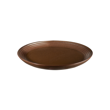 Prato Sobremesa 17,5cm Castanho - Japandi