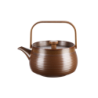 Bule com Pega Madeira 600ml Castanho - Japandi