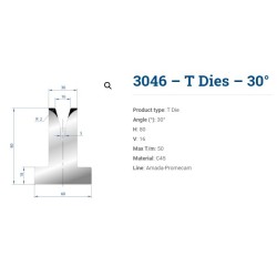 MATRIZ 30º V16 H=80 L=835MM (3046)