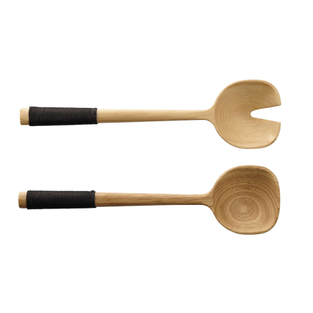 Cubiertos para Ensalada Marrón Claro 31,2cm - Wood