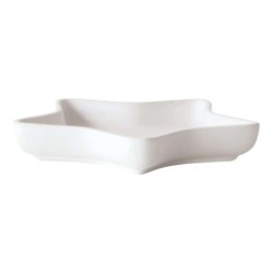 Star Plate White ø12cm - X-mas