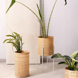 Soporte Metálico para Macetero Blanco M - Haruko