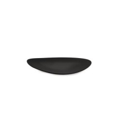 Set of 6 Large Black Saucers - Colombina Collection