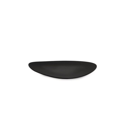 Set of 6 Large Black Saucers - Colombina Collection