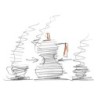 Espresso Coffee Maker Induction 3 Cups - Pulcina