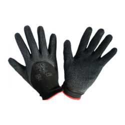 LUVA NYLON PRETO REVESTIDA LÁTEX