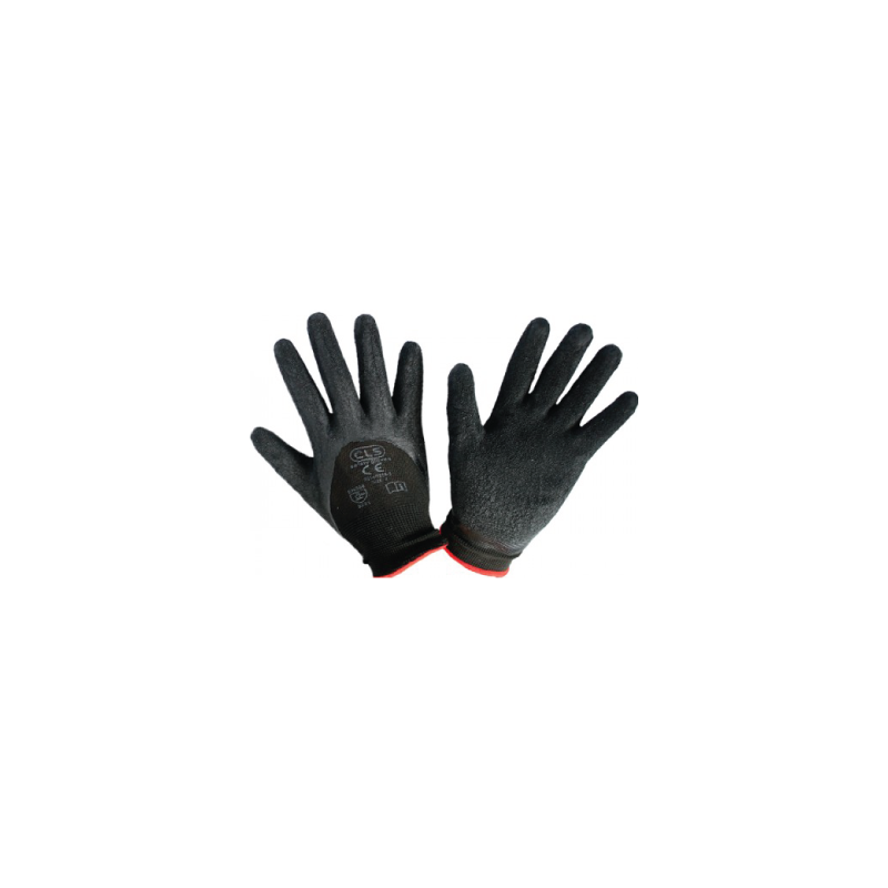 LUVA NYLON PRETO REVESTIDA LÁTEX