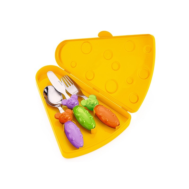 Faqueiro de 3 Peças com Estojo Tip Top Tap - Bimbi