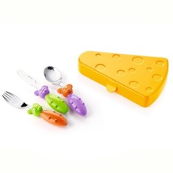 Set de 3 Cubiertos con Estuche Tip Top Tap - Bimbi