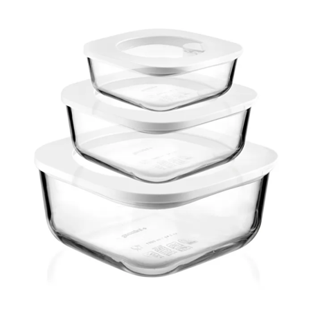 Set of 3 Leak-Proof Glass Container - Store&More