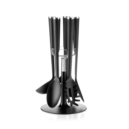 Conjunto de 5 Utensílios com Suporte - Cooking