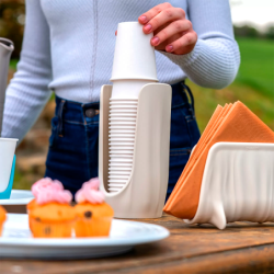 Stacked Cup Holder Milk White - Tierra
