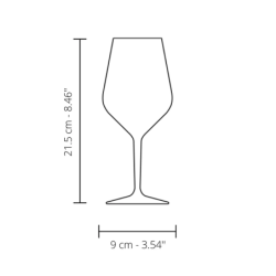 Set of 6 Wine Glasses White - Air Beach