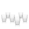 Set of 6 Tumblers Transparent - Twist