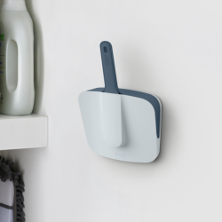 Wall-Mounted Dustpan & Brush Blue - Cleanstore