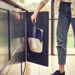 Vassoura e Pá para Fixar na Parede Azul - Cleanstore