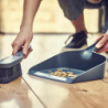 Vassoura e Pá para Fixar na Parede Azul - Cleanstore
