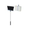 Vassoura de Fixar na Parede Azul - Cleanstore