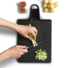 Large Folding Chopping Board Black - Chop2Pot Plus