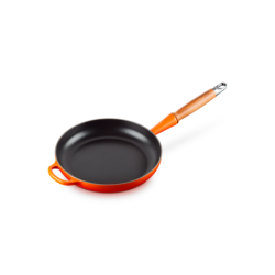 Low Frying Pan Wooden Handle Volcanic 24cm - Signature