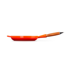 Low Frying Pan Wooden Handle Volcanic 24cm - Signature