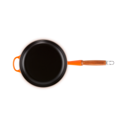 Low Frying Pan Wooden Handle Volcanic 24cm - Signature