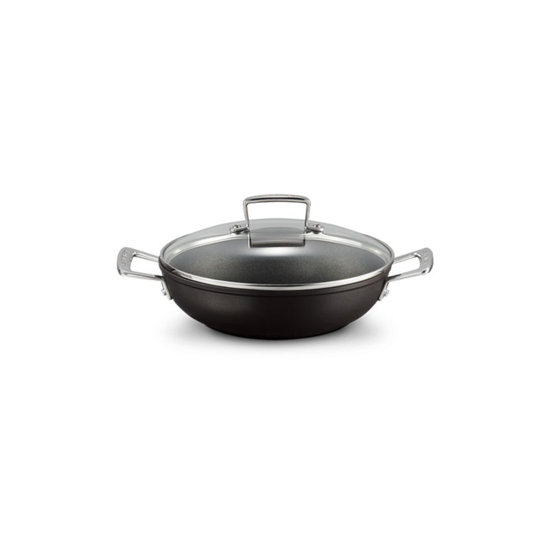 Caçarola Baixa Antiaderente com Tampa de Vidro 26cm