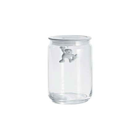 Frasco com Tampa Hermética Branco 900ml - Gianni a little man holding on tight
